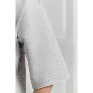 Костюм двойка женский "Терра" футер вискозный (р-ры: 44-54) серый меланж