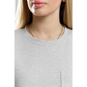 Костюм двойка женский "Терра" футер вискозный (р-ры: 44-54) серый меланж