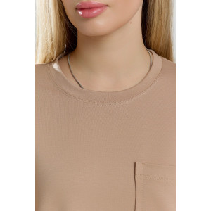 Костюм двойка женский "Терра" футер вискозный (р-ры: 44-54) бежевый