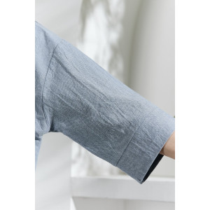 Костюм двойка женский "Ангелина-1" фактурный трикотаж (р-ры: 44-54) серо-синий меланж