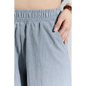 Костюм двойка женский "Ангелина-1" фактурный трикотаж (р-ры: 44-54) серо-синий меланж