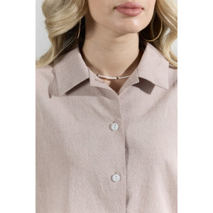 Костюм двойка женский "Ангелина-1" фактурный трикотаж (р-ры: 44-54) миндаль меланж