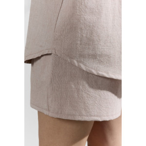 Костюм двойка женский "Ангелина-1" фактурный трикотаж (р-ры: 44-54) миндаль меланж