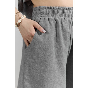 Костюм двойка женский "Ангелина-1" фактурный трикотаж (р-ры: 44-54) серый меланж