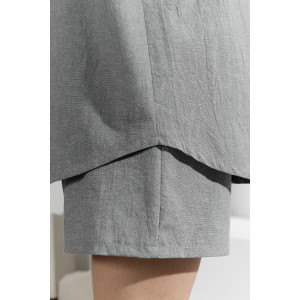 Костюм двойка женский "Ангелина-1" фактурный трикотаж (р-ры: 44-54) серый меланж