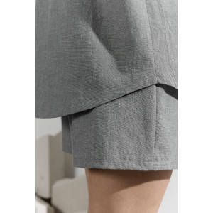 Костюм двойка женский "Ангелина-1" фактурный трикотаж (р-ры: 44-54) серый меланж