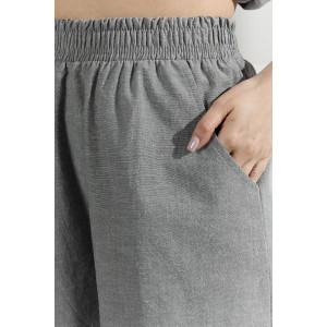 Костюм двойка женский "Ангелина-1" фактурный трикотаж (р-ры: 44-54) серый меланж