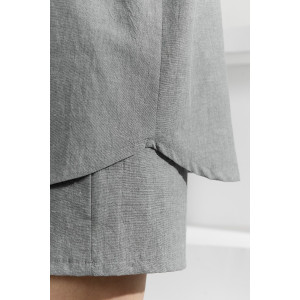 Костюм двойка женский "Ангелина-1" фактурный трикотаж (р-ры: 44-54) серый меланж