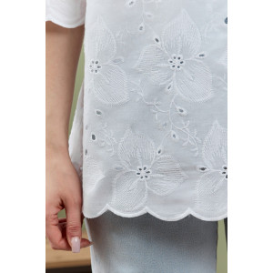 Блузка женская "Милица-1" плательная ткань (р-ры: 46-56) белый-3