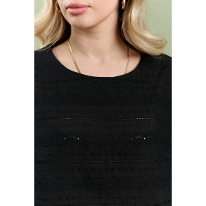 Блузка женская "Милица-1" плательная ткань (р-ры: 46-56) черный-7