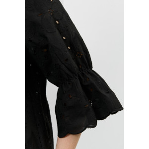 Блузка женская "Милица-1" плательная ткань (р-ры: 46-56) черный-3