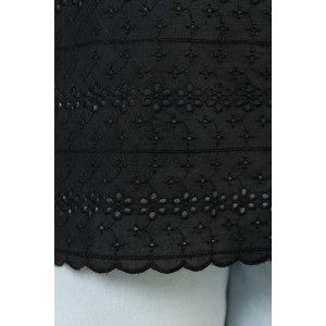 Блузка женская "Милица-2" плательная ткань (р-ры: 48-58) черный-5