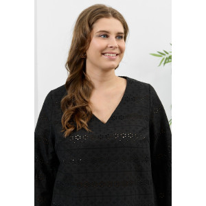 Блузка женская "Милица-2" плательная ткань (р-ры: 48-58) черный-5