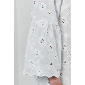 Блузка женская "Милица-2" плательная ткань (р-ры: 48-58) белый-6