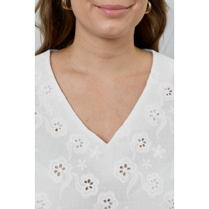 Блузка женская "Милица-2" плательная ткань (р-ры: 48-58) белый-6