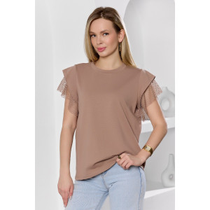 Футболка женская "Софт-1" кулирка с лайкрой (р-ры: 44-54) бежевый