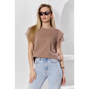 Футболка женская "Софт-1" кулирка с лайкрой (р-ры: 44-54) бежевый
