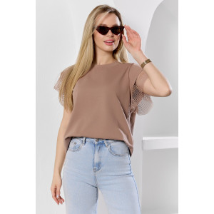 Футболка женская "Софт-1" кулирка с лайкрой (р-ры: 44-54) бежевый