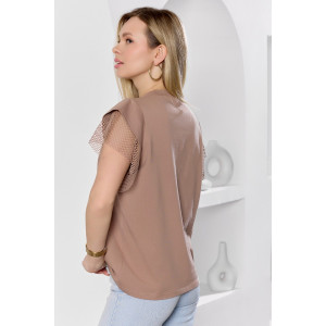 Футболка женская "Софт-1" кулирка с лайкрой (р-ры: 44-54) бежевый