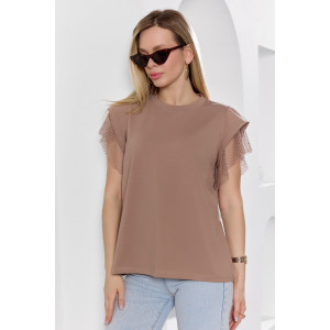 Футболка женская "Софт-1" кулирка с лайкрой (р-ры: 44-54) бежевый