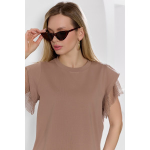 Футболка женская "Софт-1" кулирка с лайкрой (р-ры: 44-54) бежевый