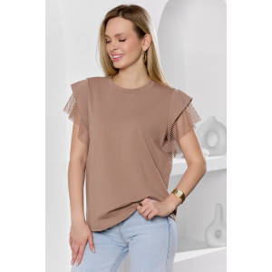 Футболка женская "Софт-1" кулирка с лайкрой (р-ры: 44-54) бежевый