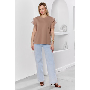 Футболка женская "Софт-1" кулирка с лайкрой (р-ры: 44-54) бежевый