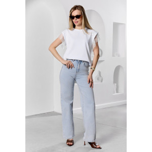 Футболка женская "Софт-1" кулирка с лайкрой (р-ры: 44-54) белый