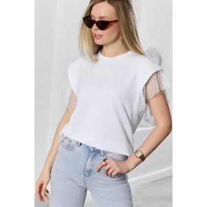Футболка женская "Софт-1" кулирка с лайкрой (р-ры: 44-54) белый