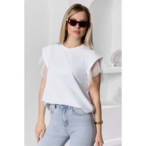 Футболка женская "Софт-1" кулирка с лайкрой (р-ры: 44-54) белый