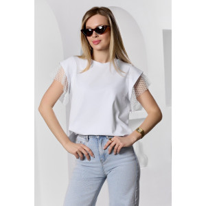 Футболка женская "Софт-1" кулирка с лайкрой (р-ры: 44-54) белый