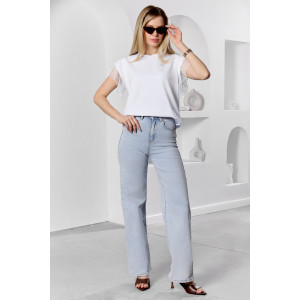 Футболка женская "Софт-1" кулирка с лайкрой (р-ры: 44-54) белый