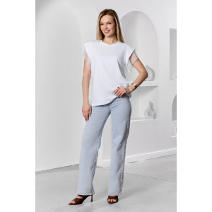 Футболка женская "Софт-1" кулирка с лайкрой (р-ры: 44-54) белый