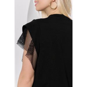 Футболка женская "Софт-1" кулирка с лайкрой (р-ры: 44-54) черный