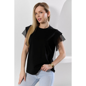 Футболка женская "Софт-1" кулирка с лайкрой (р-ры: 44-54) черный