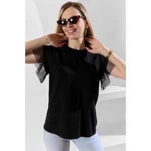 Футболка женская "Софт-1" кулирка с лайкрой (р-ры: 44-54) черный