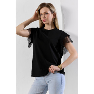 Футболка женская "Софт-1" кулирка с лайкрой (р-ры: 44-54) черный