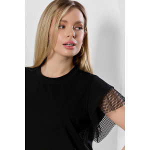 Футболка женская "Софт-1" кулирка с лайкрой (р-ры: 44-54) черный