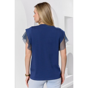 Футболка женская "Софт-1" кулирка с лайкрой (р-ры: 44-54) индиго