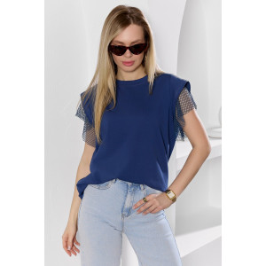 Футболка женская "Софт-1" кулирка с лайкрой (р-ры: 44-54) индиго