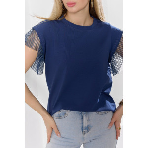 Футболка женская "Софт-1" кулирка с лайкрой (р-ры: 44-54) индиго