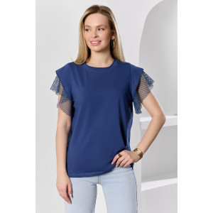 Футболка женская "Софт-1" кулирка с лайкрой (р-ры: 44-54) индиго