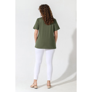 Футболка женская "Базис-5" кулирка с лайкрой (р-ры: 48-58) хаки
