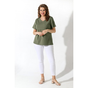 Футболка женская "Базис-5" кулирка с лайкрой (р-ры: 48-58) хаки
