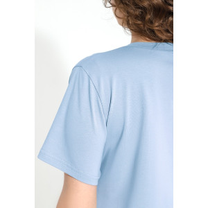 Футболка женская "Базис-5" кулирка с лайкрой (р-ры: 48-58) голубой