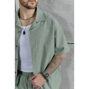 Костюм двойка мужской "Аристократ-2" фактурное полотно (р-ры: 48-58) хвойный меланж