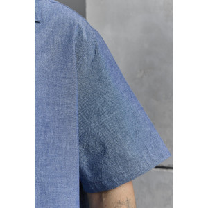 Костюм двойка мужской "Аристократ-2" фактурное полотно (р-ры: 48-58) джинсовый меланж