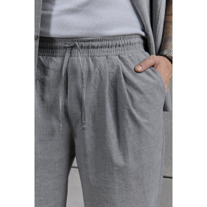 Костюм двойка мужской "Аристократ-2" фактурное полотно (р-ры: 48-58) серый меланж