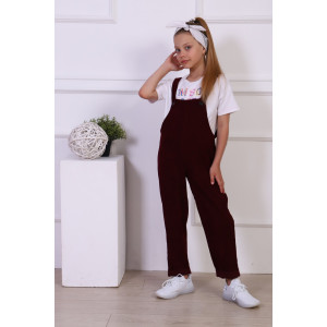 Комбинезон детский МЛШ-5 "Стиляга" вельвет (р-ры: 92-128) бордо