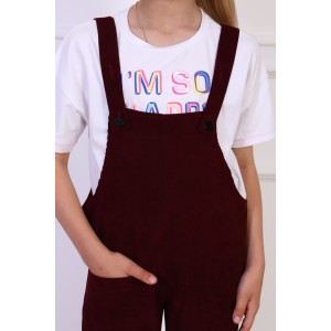 Комбинезон детский МЛШ-5 "Стиляга" вельвет (р-ры: 92-128) бордо
